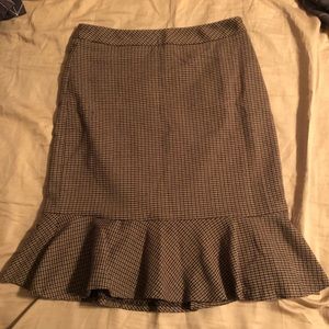 The Limited houndstooth pencil with peplum flare
